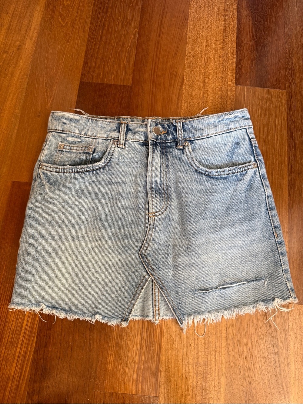 Zara Light Blue Denim Mini Skirt